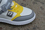 Стильні кросівки дитячі Ashiguli білий жовтий р32, фото 6