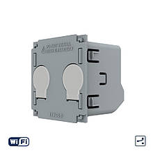 Механізм сенсорний прохідний вимикач 2 канала Wi-Fi Livolo (VL-FC2SNY-2G)