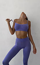 Безшовні легінси S/M, Бузковий, фото 2