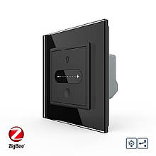 Розумний сенсорний прохідний димер Livolo чорний ZigBee (VL-C7FC1SDZ-2BP)