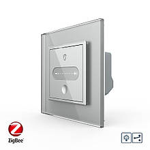 Розумний сенсорний прохідний димер Livolo сірий ZigBee (VL-C7FC1SDZ-2IP)
