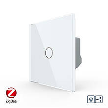 Розумний сенсорний прохідний диммер Livolo білий ZigBee (VL-C7FC1SD1Z-2GWP)