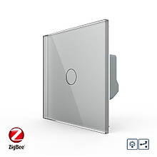Розумний сенсорний прохідний диммер Livolo сірий ZigBee (VL-C7FC1SD1Z-2GIP)
