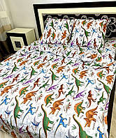Детское постельное белье с динозаврами 150х210/комплект детского постельного белья 100% хлопок