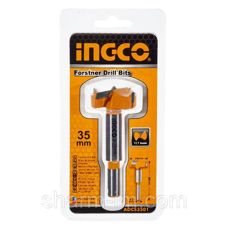 Свердло Форстнера D-35 мм INGCO