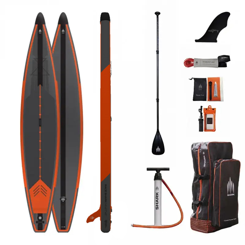 Сапборд Shark Racing 14' x 27" x 6" — надувна дошка для САП серфінгу, sup board