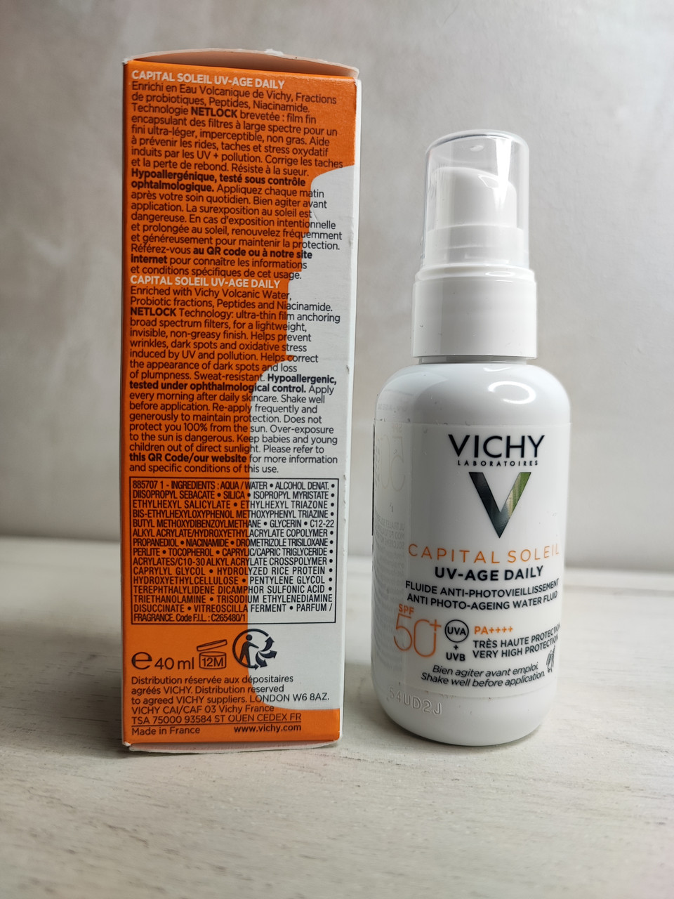 Солнцезащитный невесомый флюид против признаков фотостарения кожы лица SPF50+Vichy Capital Soleil UV-Age Daily - фото 2 - id-p1811875066
