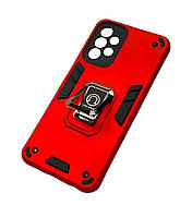 Протиударний чохол для Samsung Galaxy A13 червоний бампер із кільцем підставкою