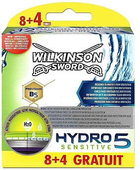 Змінні касети для гоління Wilkinson Sword Hydro 5 Sensitive 8+4 шт (1045)