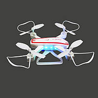 Дрон коптер QY66 R2AR02 з WiFi та камерою для зйомки, дрон на з камерою та діодним підсвічуванням Білий