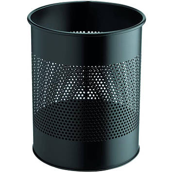 Кошик для сміття металевий круглий чорний 15 л Durable, Німеччина