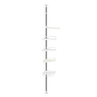 Стойка с полками для ванной комнаты RIAS Multi Corner Shelf угловая 2.6 м White  (3_01685)