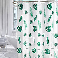 Тканевая шторка для ванной и душа Банановые листья 180x200 см (ZVR)