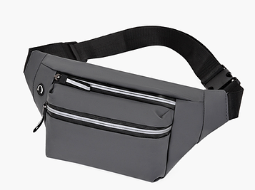 Сумка на пояс бананка на 3 відділи / Чоловіча бананка через плече / Поясна сумка / Бананка на пояс