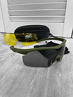 Тактические очки с сменными линзами 5.11. Очки защитные UV 400,UVA,UVB,UVC cо сменными линзами в цвете олива
