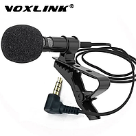 Зовнішній петличний мікрофон кутовий 3 метри Voxlink С39. Зовнішній мікрофон для телефона, смартфона, камери, ПК