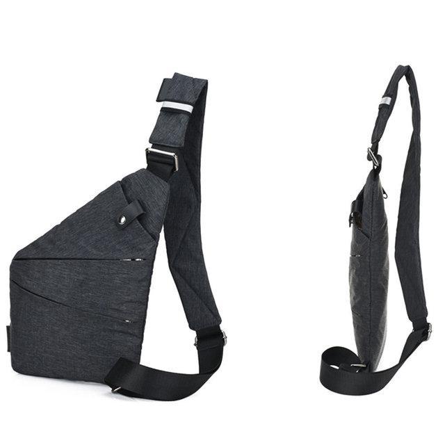 Мужская сумка Cross Body / Сумка Мессенджер (серый)! Идеально - фото 4 - id-p1811901246