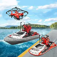 Катер/Машинка/Квадрокоптер CH405 іграшка 3в1, дитяча іграшка катер на радіокеруванні, катер Червоний