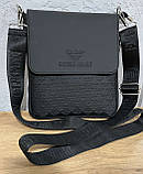 Сумка на плече Louis Vuitton LV чорно-сіра, фото 2