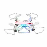 Дрон коптер QY66 R2AR02 з WiFi та камерою для зйомки, дрон на з камерою та діодним підсвічуванням Білий, фото 9