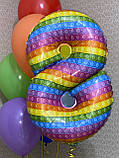 0-9 Поп ит  цифра 70  см з гелієм pop it, фото 2