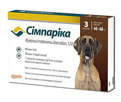 Симпарика для собак 40-60 кг 120 мг No3 табл