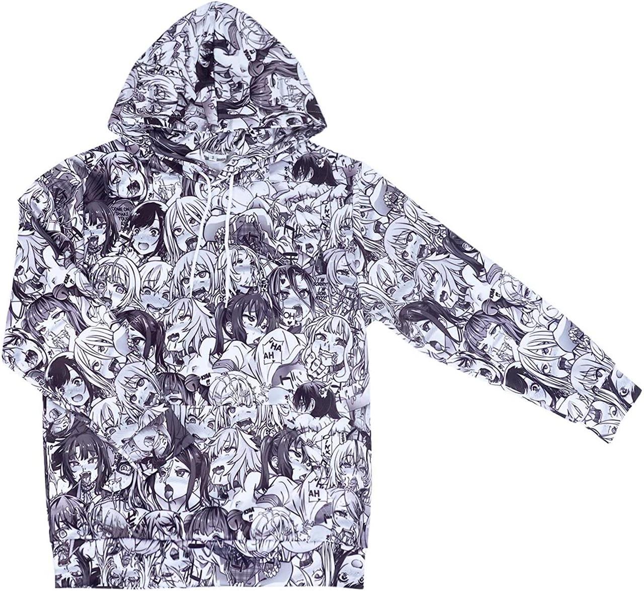 Ahegao zipper hoodie shop