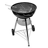 Гриль вугільний Time Eco TE-2014-1 портативний на колесах з термометром, гриль-барбекю,Чорний, фото 3