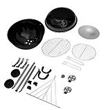 Гриль вугільний Time Eco TE-2014-1 портативний на колесах з термометром, гриль-барбекю,Чорний, фото 7