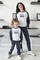 2 костюма family look на маму и ребёнка "boss" Family look