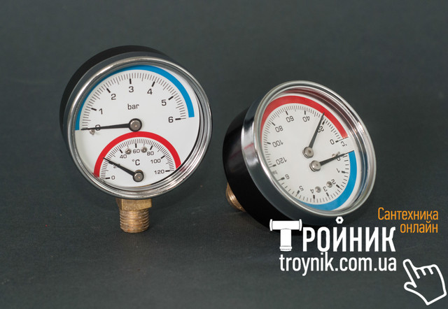 Термоманометр фронтальний і радіальний