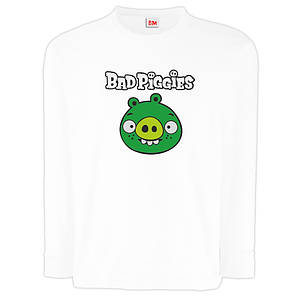 Дитяча футболка з довгим рукавом "Bad piggies 2" (Плохі свинки) 
