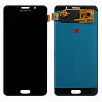 Екран (дисплей) Samsung Galaxy A7 2016 A710F + тачскрин черный OLED