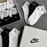 Мужские носки Nike набор 18 пар 41-45 серые, белые, черные, Комплект мужских носков Найк