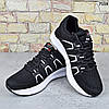 Кросівки чоловічі демісезонні Wanderfull Туреччина Чорні з білою пінковою підошвою, фото 7