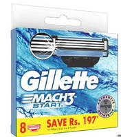 Сменные кассеты Gillette Mach3 Start - 8 шт (Оригинал)