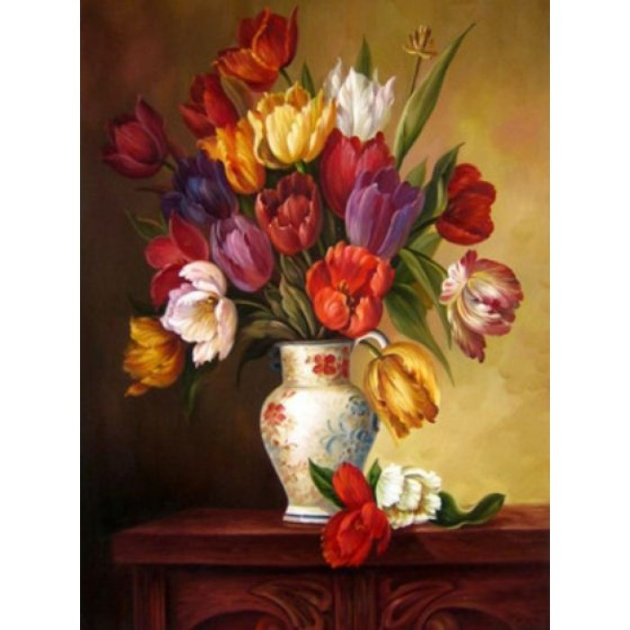 Картина за номерами 40х50 см DIY (без коробки) Тюльпани (Y5389_O), фото 1