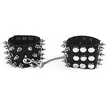 Наручники із шипами Art of Sex — Rose Spiked Leather Handcuffs, натуральна шкіра, фото 3