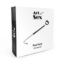 Анальний гак 3 з нашийником із натуральної шкіри Art of Sex — Anal hook, Чорний, фото 6