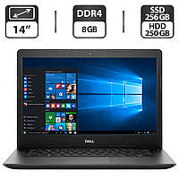 Ноутбук Dell Latitude 3490/14"/Core i3 2 ядра 2.2GHz/8GB DDR4/256GB SSD+ 250GB HDD/UHD Graphics 620/Webcam