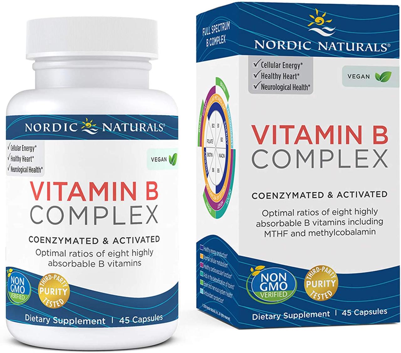 Витамин B / Vitamin B Complex, Nordic Naturals, 45 Капсул — Купить ...