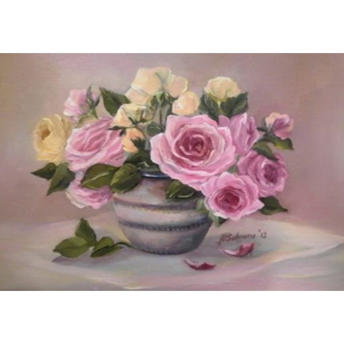 Картина за номерами 40х50 см DIY (без коробки) Троянди (Y5520_O), фото 1