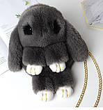 Хутряні сумки Зайчик. Дитяча сумка рюкзак хутряний заєць, фото 10