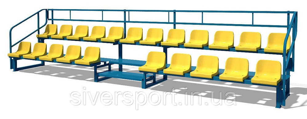 Трибуна дворядна на 22 місця, без сидінь SSL432.3, фото 1