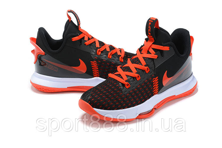 Nike LeBron Witness V Леброн Вітнесс 5 чорні чоловічі баскетбольні кросівки