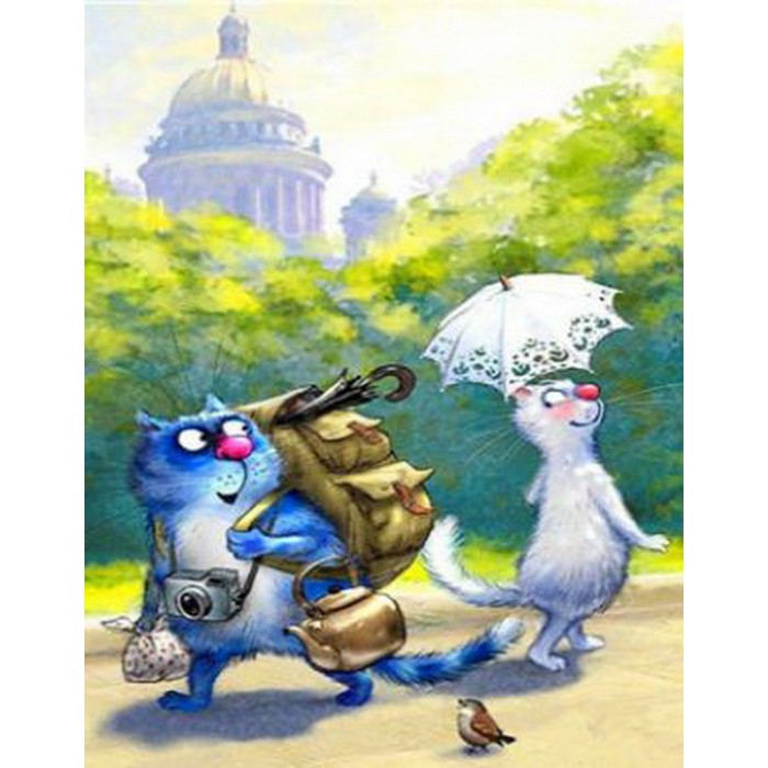 Картина за номерами 40х50 см DIY Коти (RA3105), фото 1