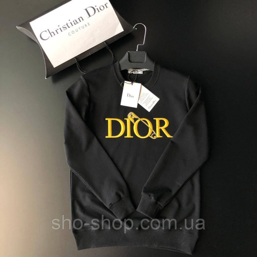 Свiтшот чоловiчий Christian Dior Black світшот кристіан дiор чорний чоловічий кофта, фото 1