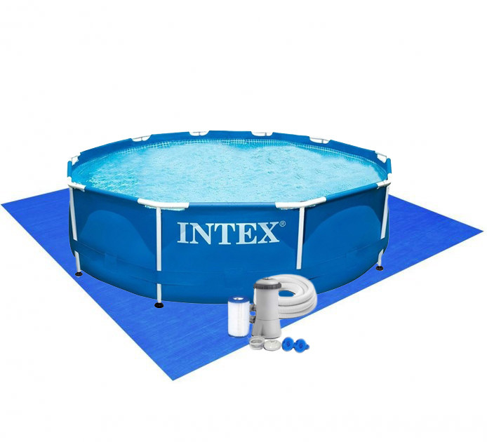 Каркасний басейн Intex 28212 з фільтром та підстилкою 58002