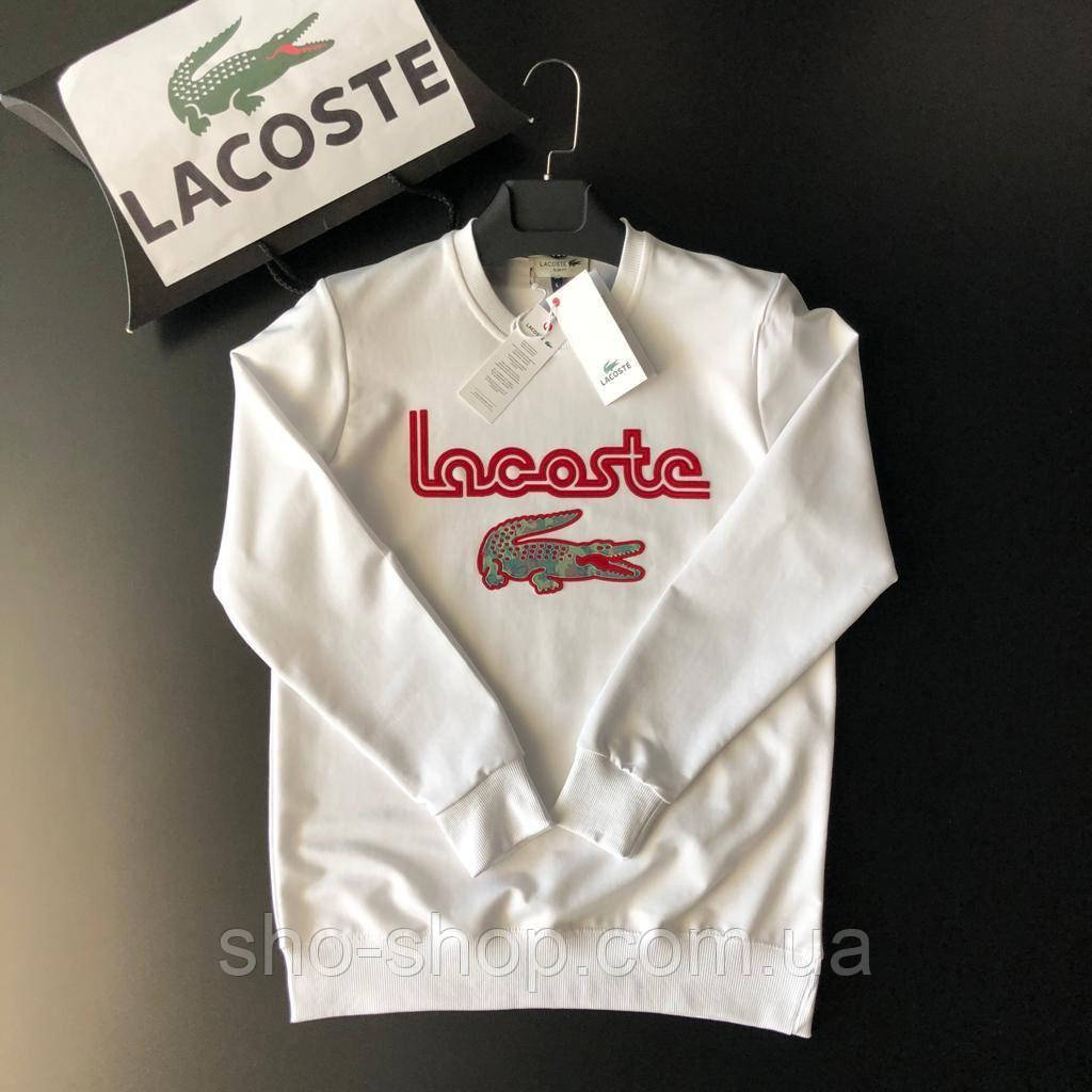 Світшот чоловічий Lacoste Logo White, фото 1