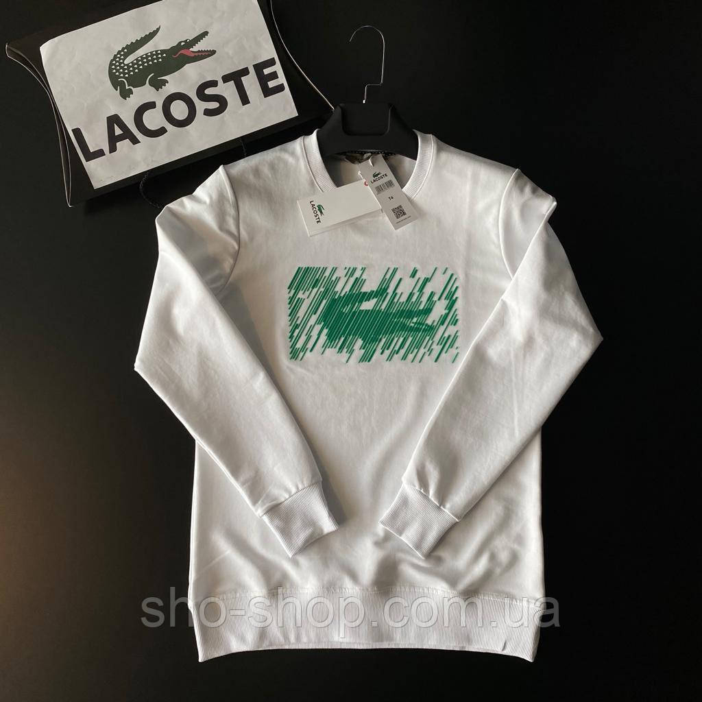 Світшот чоловічий Lacoste 3D White, фото 1